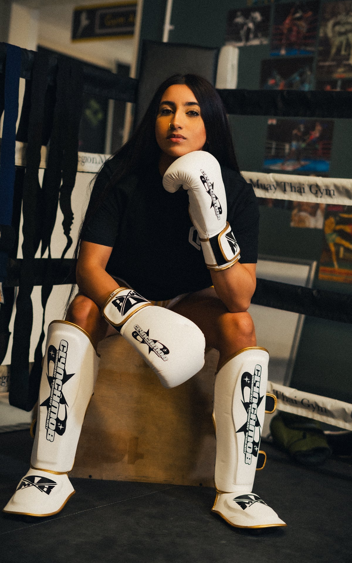 CMX boxing gloves - White