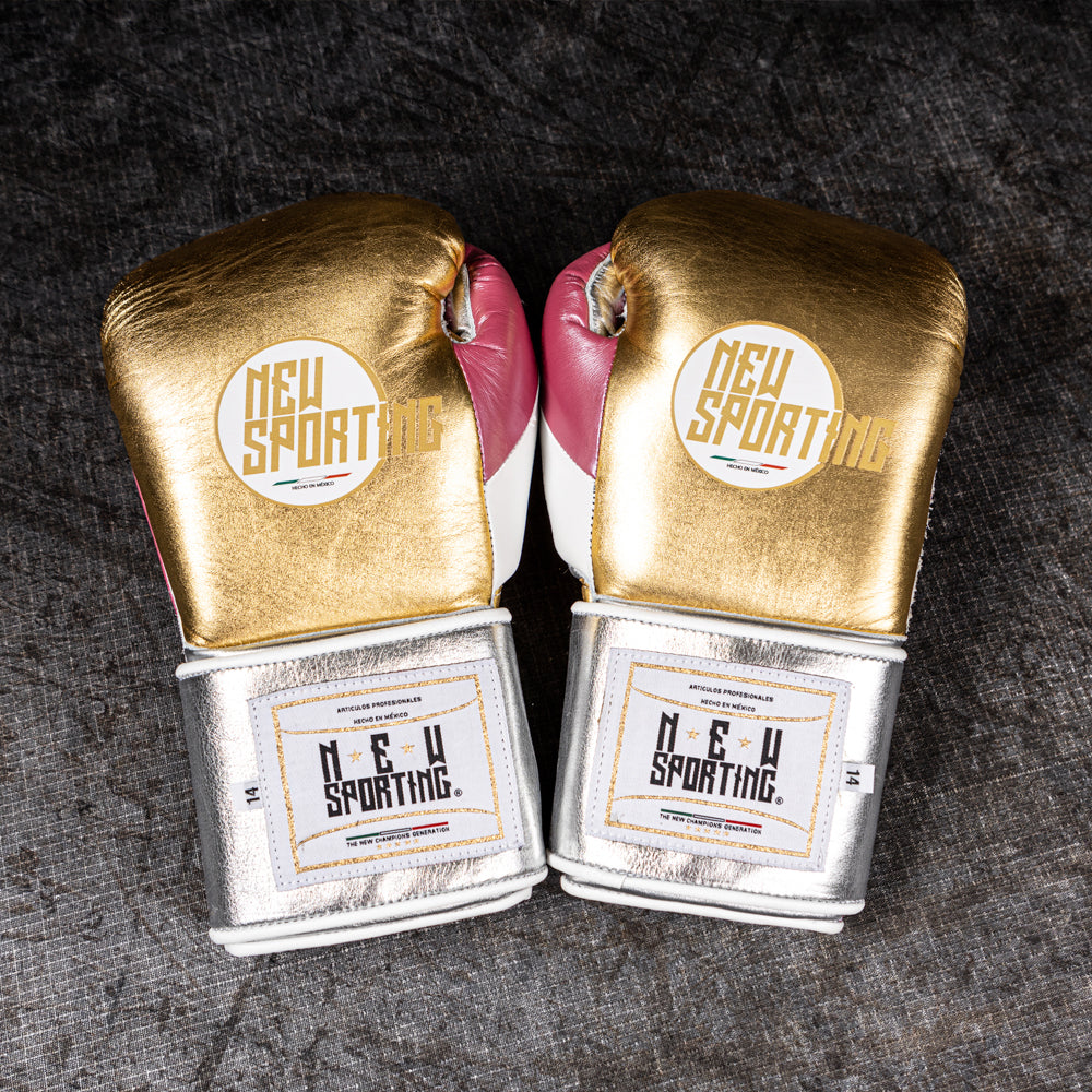 New Sporting velcro training gloves - Gold / Pink / White / Silver