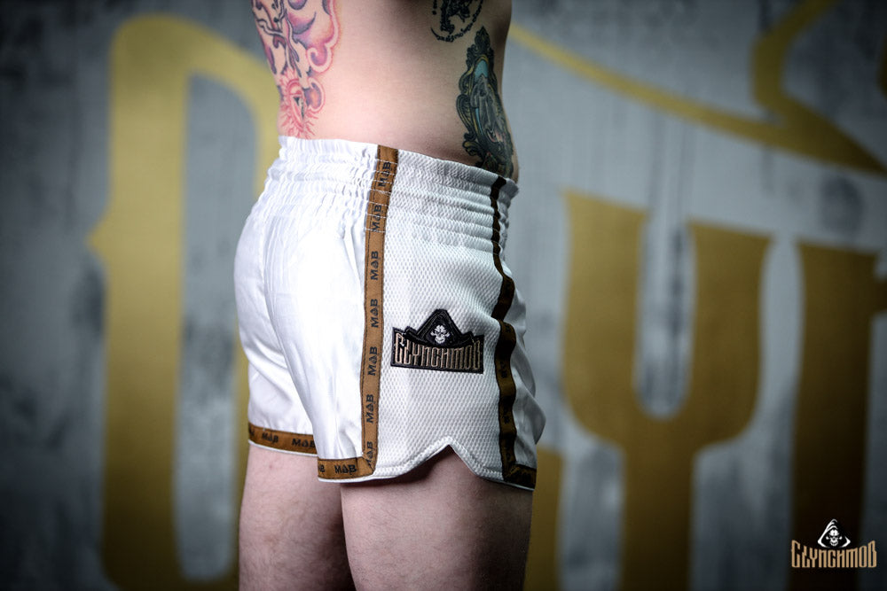 Clynchmob REAPR Series White Muay Thai Shorts