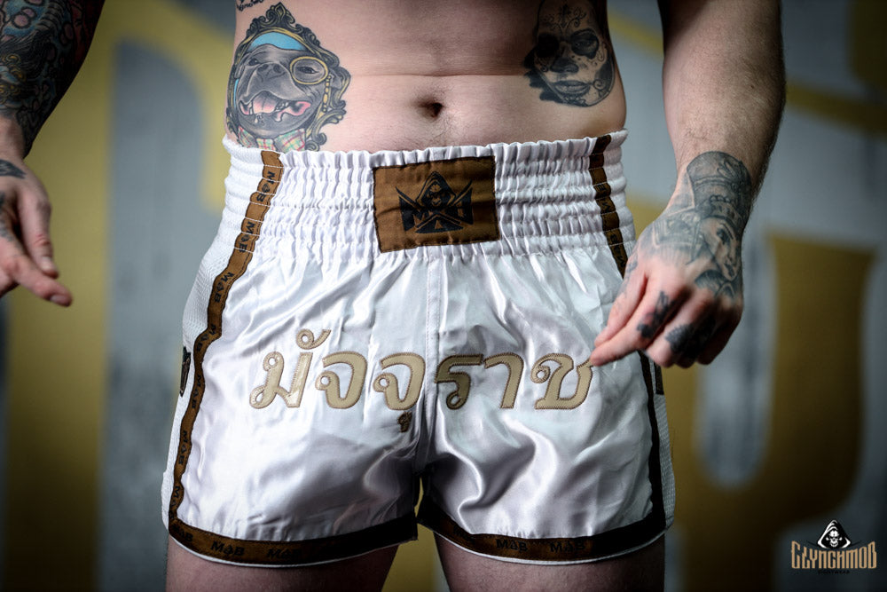 Clynchmob REAPR Series White Muay Thai Shorts